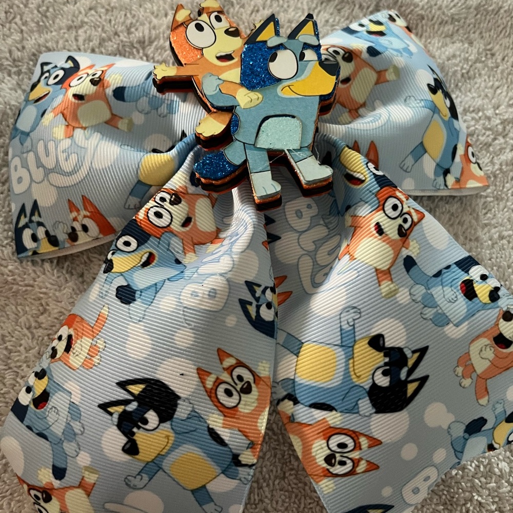 Blue Cartoon Character Hair Bow for Kids